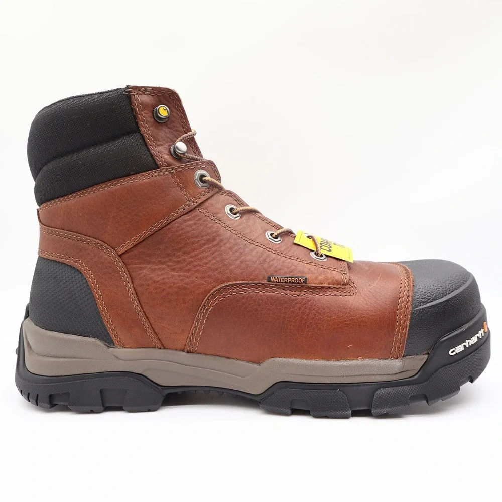 Carhartt CME6355 Work Boots Mens 12 M Brown Leather Waterproof Toe NWT